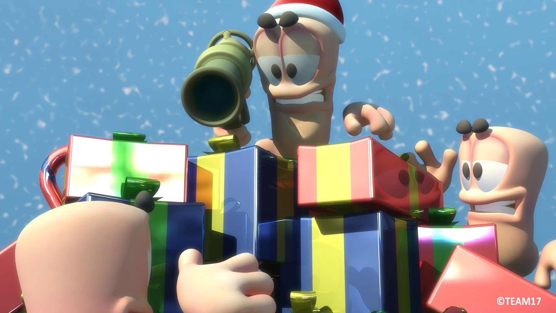 Worms Christmas Card for Team17